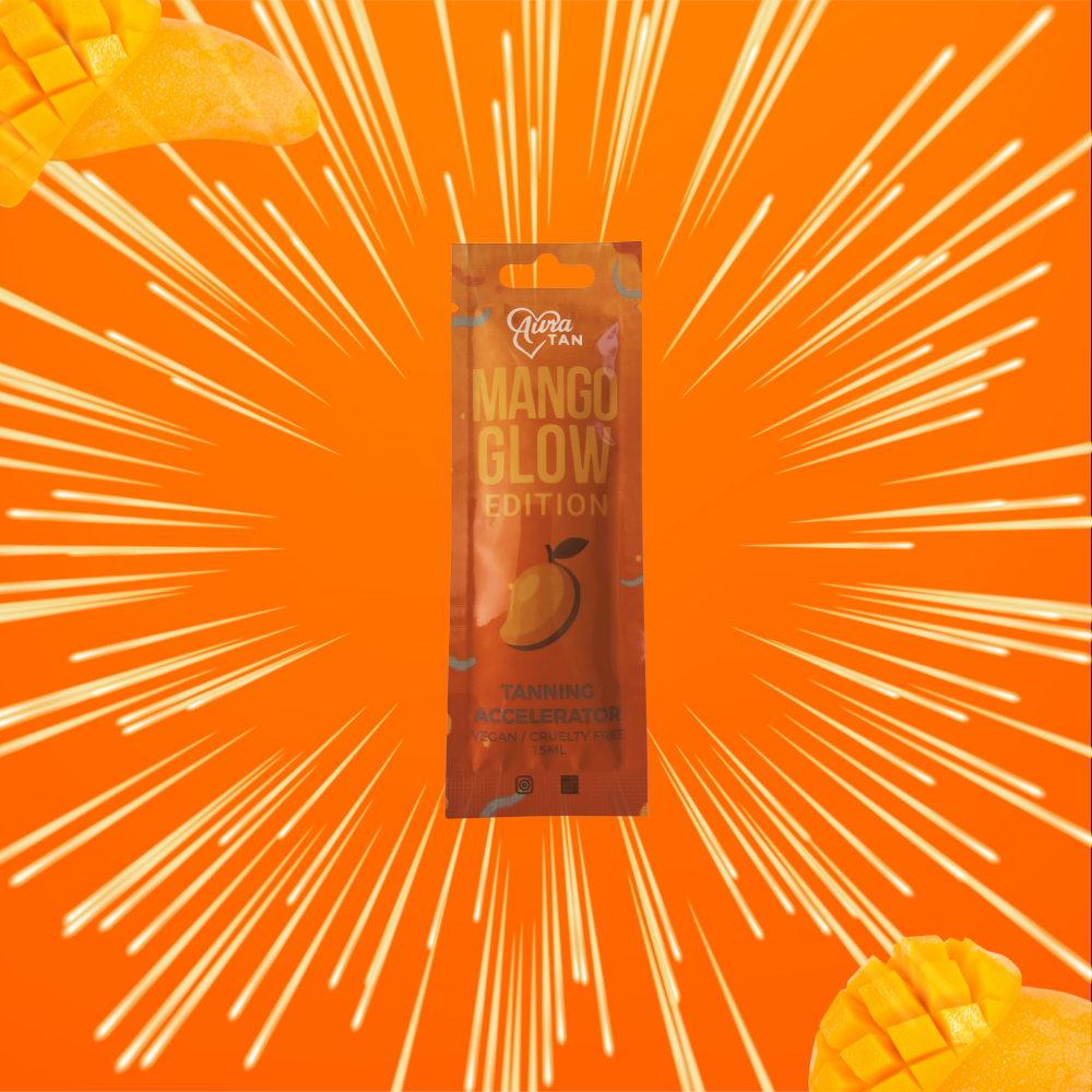 Aura Tan Mango Glow Edition Sachet Tanning Accelerator For Body and Face