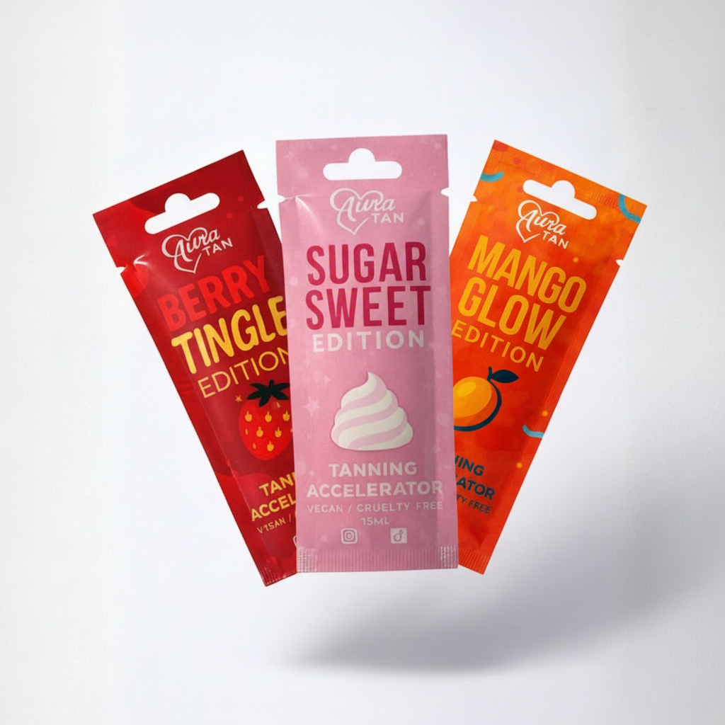 Triple Sachet Deal - 3x 15ml sachets tanning lotion. Vegan Cruelty Free