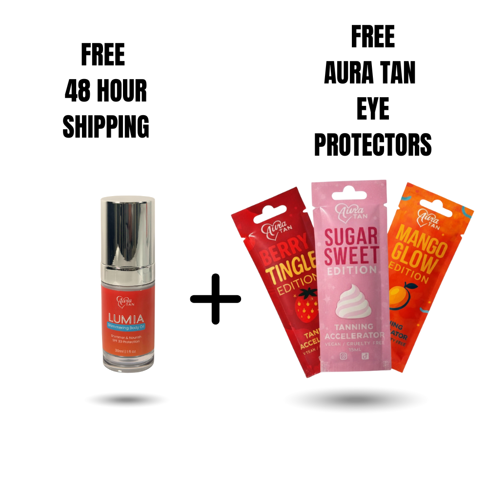 Mini Glow Set - 1x Shimmer Oil, 2x 15ml Sachet of your choice.